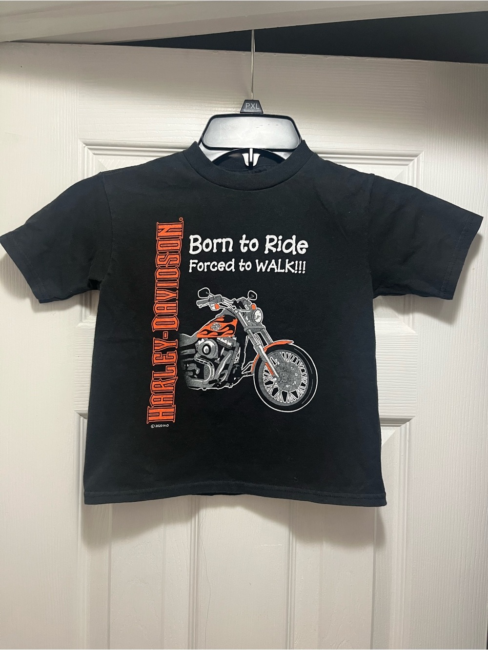 Harley-Davidson Black & Orange Kids Motorcycle Graphic Tee